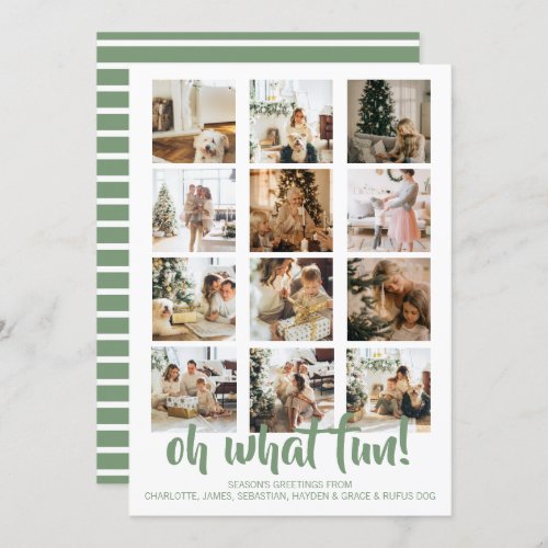 Oh What Fun Photo Christmas Personalized Holiday Card