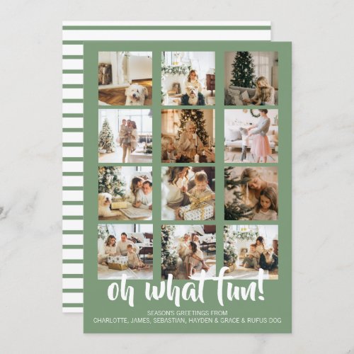 Oh What Fun Photo Christmas Personalized Holiday Card