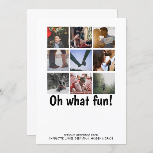 Oh What Fun Photo Christmas Personalized Holiday Card