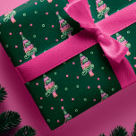 Oh What Fun Pink Green Neon Lights Christmas Tree Wrapping Paper<br><div class="desc">Light up the season with our fun,  cheery neon light holiday oh what fun Christmas Tree pattern wrapping paper. The design features a colorful neon Christmas tree in bright neon pink and green with oh what fun typography. Design by Moodthology Papery.</div>