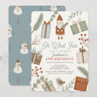 Oh What Fun Santa Claus Holiday Boy Birthday