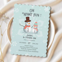 Oh What Fun Snowman Birthday