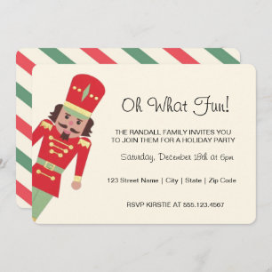 "Oh What Fun" Toy Soldier Christmas Party Invitation