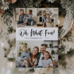 Oh What Fun Typography Script Christmas Photo Holiday Card<br><div class="desc">Fun and modern Christmas card with multi photos. The hand lettered typography text says "Oh What Fun!" in black brush stroke. You can add three photos on this card.</div>