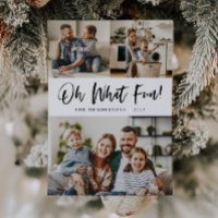 Oh What Fun Typography Script Christmas Photo