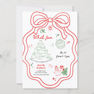 Oh What Fun Whimsical Hand Drawn Xmas Party Invita Invitation