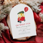 Oh What Fun Winter Car Kids Birthday Invitation<br><div class="desc">Oh What Fun Winter Car Kids Birthday Invitation</div>