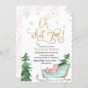 Oh What Fun Winter Holiday Party Invitation