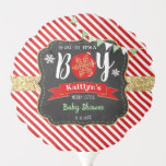 "Oh What Joy, It's A Boy!" Christmas Baby Shower Balloon<br><div class="desc">Celebrate in style with these trendy baby shower balloons. The design is easy to personalize with your own wording and your family and friends will be thrilled when they see these fabulous party balloons.</div>
