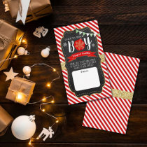"Oh What Joy, It's A Boy!" Christmas Baby Shower Enclosure Card