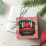 "Oh What Joy, It's A Boy!" Christmas Baby Shower Favor Tags<br><div class="desc">Celebrate in style with these cute and very trendy baby shower favor tags. This design is easy to personalize with your special event wording and your guests will be thrilled when they see these fabulous tags.</div>