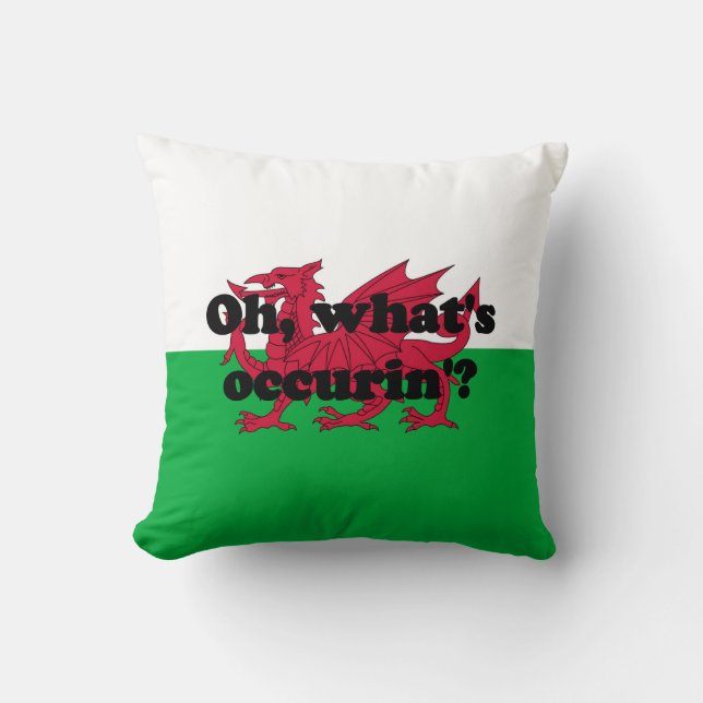 'Oh, what's occurin'?' Throw Pillow (Front)