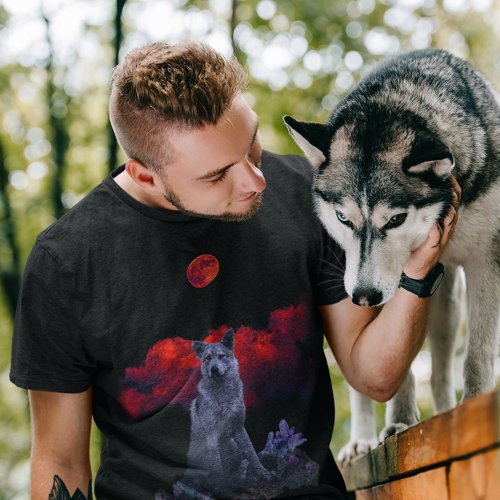 Oh Wolf Moon  Goth T_Shirt