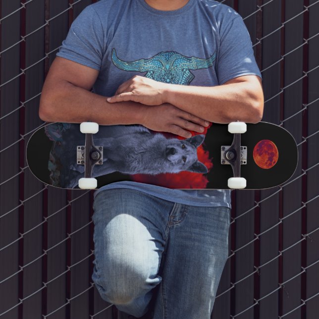 Oh Wolf Moon | Goth Werewolf Skateboard (Outdoor 3)