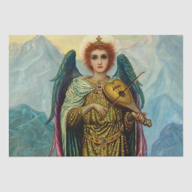 “Oh Ye Mountains and Hills” by Edward A F Prynne   Tissue Paper (Front)