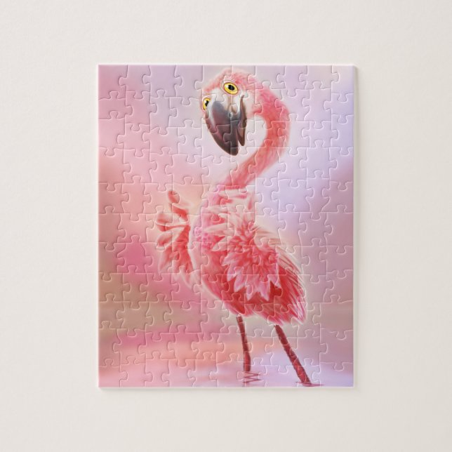 Oh Yeah Flamingo! Jigsaw Puzzle (Vertical)