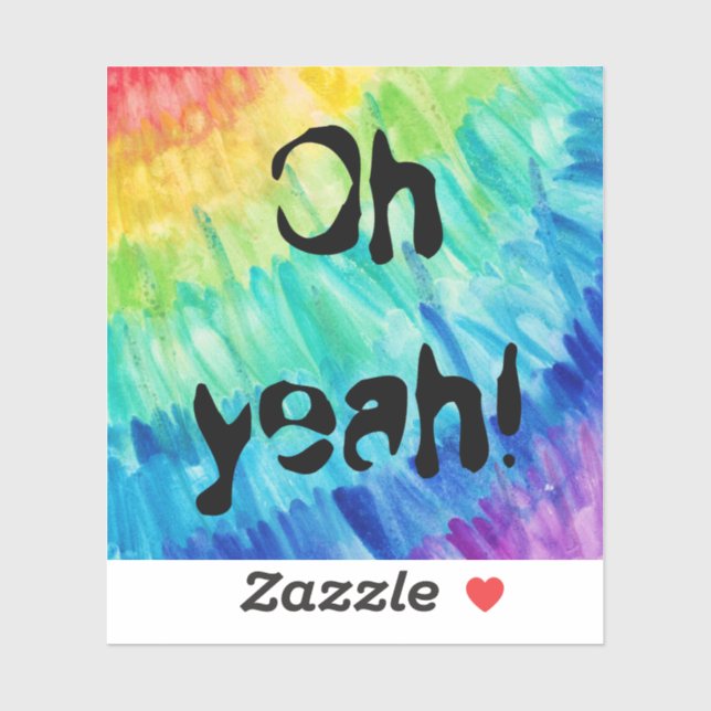 Oh yeah rainbow sticker (Sheet)