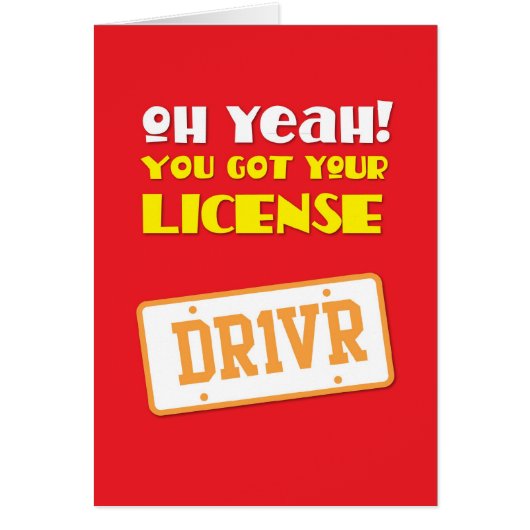 Oh yeah! you got your license! DR1VR Cards (Front)