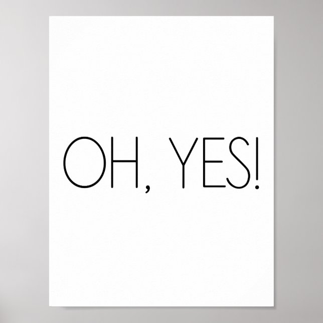 Oh Yes! - Minimalist Poster (Front)