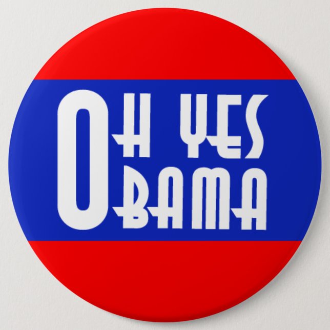 Oh Yes Obama Pinback Button (Front)