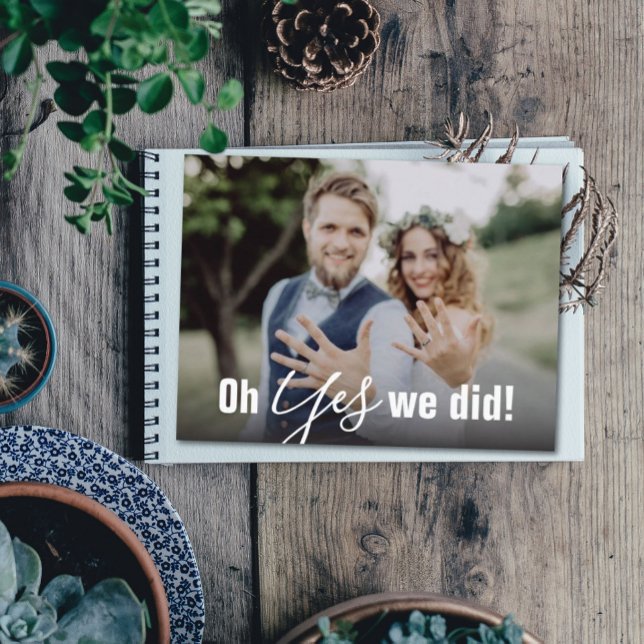 Oh Yes We Did Wedding Announcement Postcard (Creator Uploaded)
