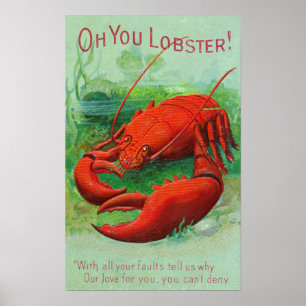 Oh You Lobster Scene Poster