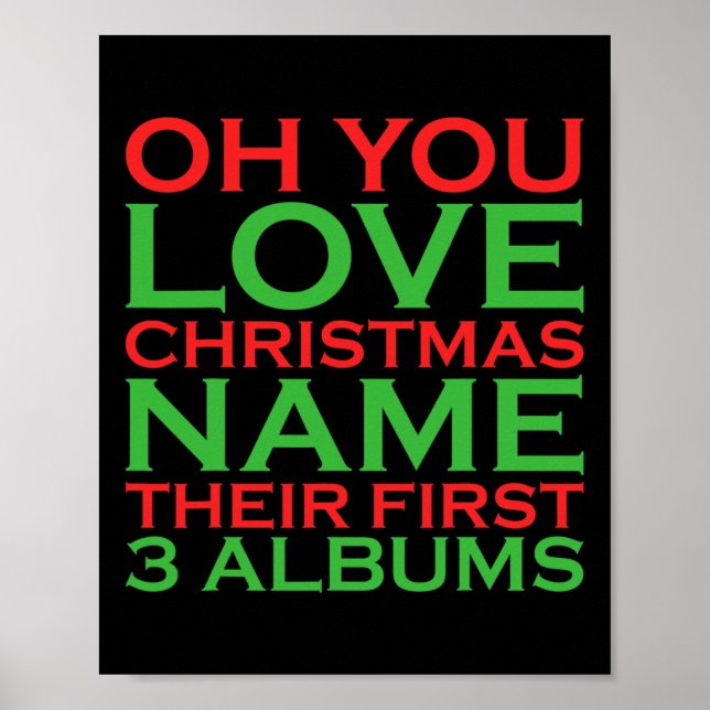 Oh You Love Christmas Name Their First 3 Albums  Poster (Front)