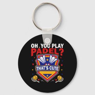 Oh You Play Padel Try Dminton Racquets And Shuttle Keychain