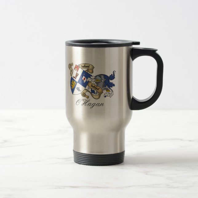 O'Hagan Family Crest Travel Mug (Right)