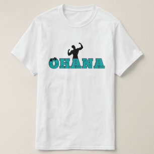 ohana gym project with blue text & rock T-Shirt
