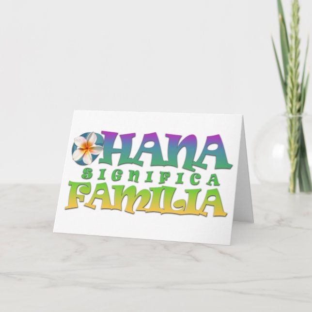 Ohana Means Family - All Occasion Blank Card (Front)