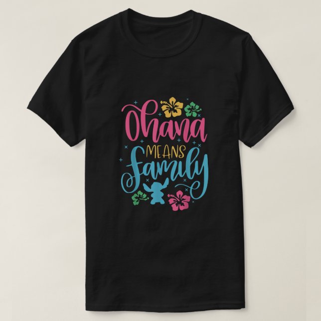 Ohana Means Family Essential T-Shirt (Design Front)
