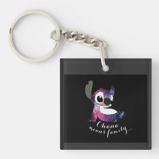 Ohana means family  keychain (Front)
