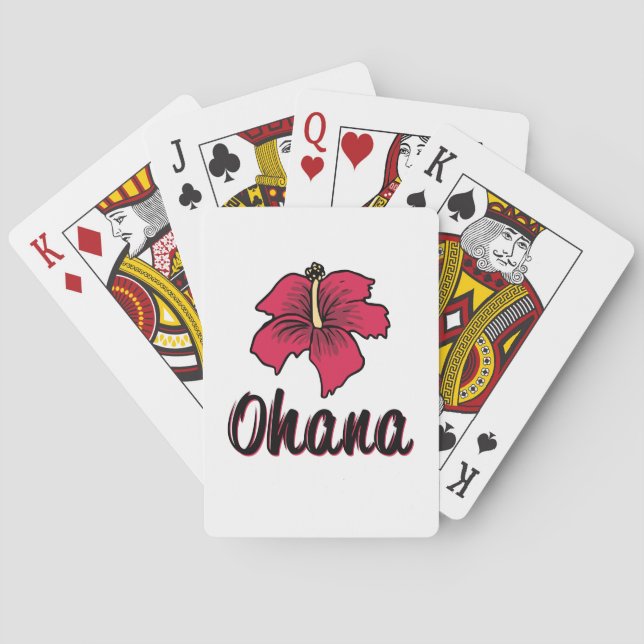 Ohana Means Family Playing Cards (Back)