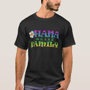 Ohana means family - with plumeria Men's T-shirt
