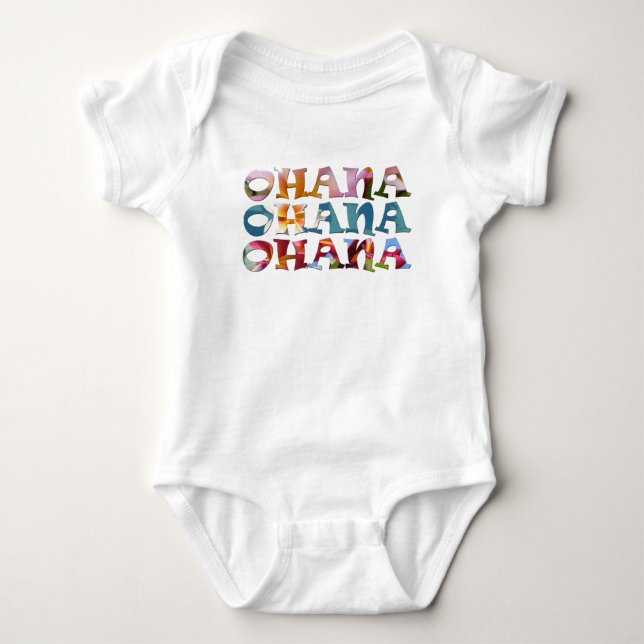 Ohana ohana ohana baby bodysuit (Front)