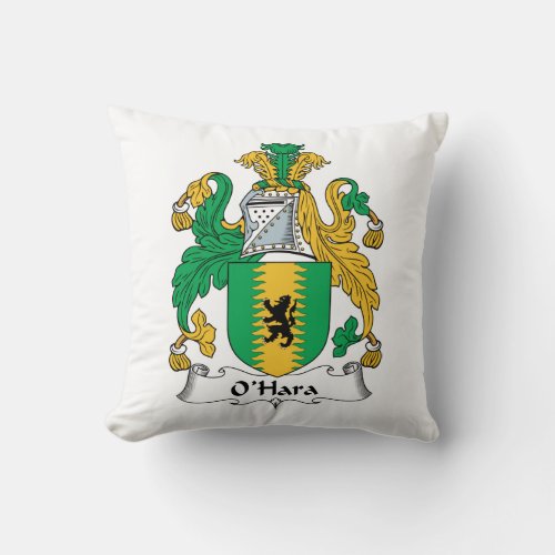 OHara Family Crest Throw Pillow