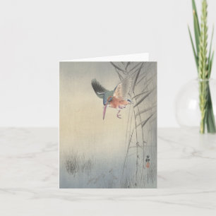 Ohara Kosen Kingfisher Fishing - Blank Card