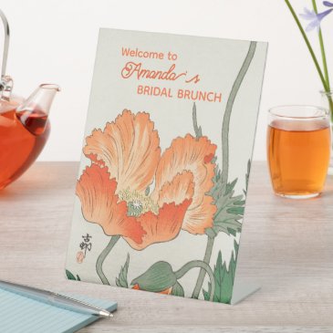 Ohara Koson, Orange Poppy - Bridal Brunch Welcome
