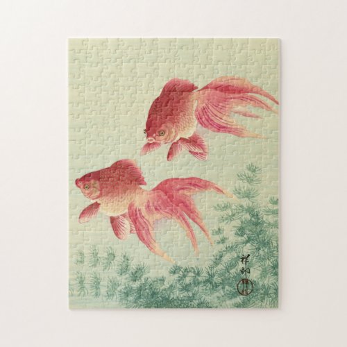 Ohara Koson Veiltail Goldfish _ Japanese Fine Art Jigsaw Puzzle