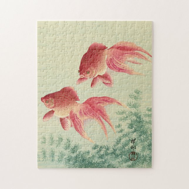Ohara Koson, Veiltail Goldfish - Japanese Fine Art Jigsaw Puzzle (Vertical)