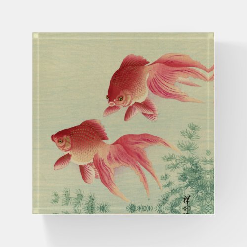 Ohara Koson Veiltail Goldfish _ Japanese Fine Art Paperweight