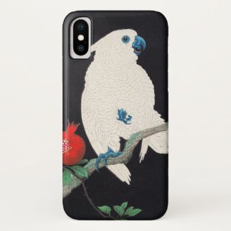 Ohara Shoson Cockatoo Pomegranate ukiyo-e parrot iPhone X Case