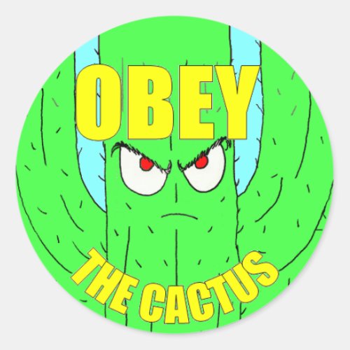 Ohbey The Cactus Round Sticker