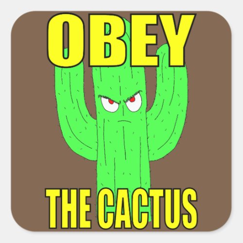 Ohbey The Cactus Square Sticker