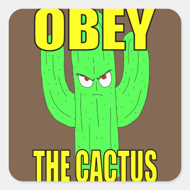 Ohbey The Cactus Square Sticker (Front)