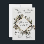 Ohhhh So Pretty Save the Date Announcement<br><div class="desc">Ohhh So Pretty Save the Date Announcement Created by Inky_Art Available in different sizes, styles, font, font color, corner styles, print preference, card stock Can change wording, names, address, etc. Don’t forget to change your information before purchasing Size: 3.5" x 5" Hip hip hooray, it's time to spread the good...</div>