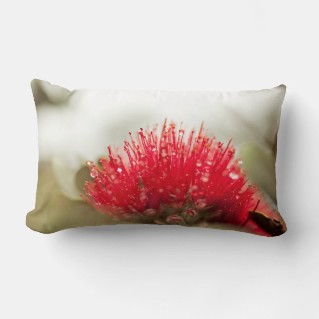 Ohia Lehua Flower Pillow (Front)