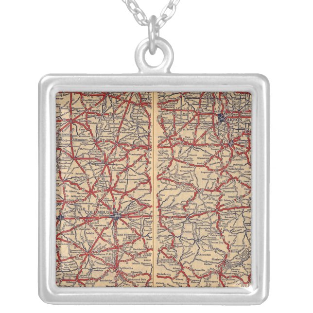 Ohio 14 silver plated necklace (Front)