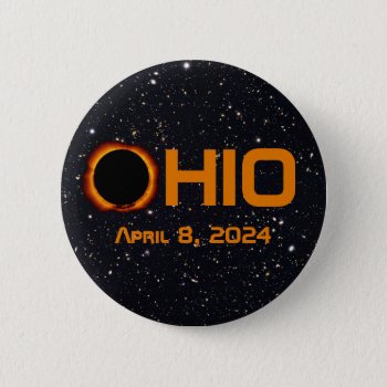 Ohio 2024 Total Solar Eclipse  Button by GigaPacket at Zazzle